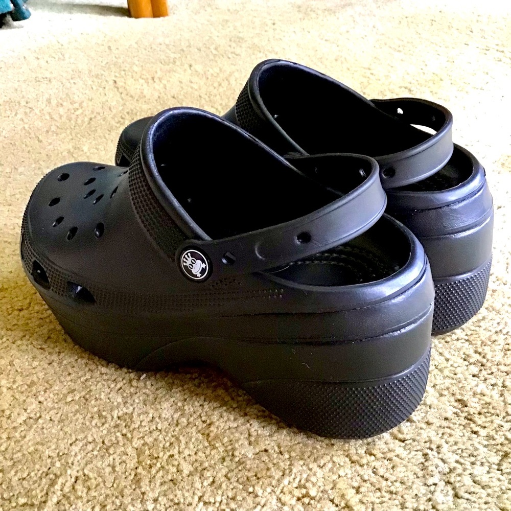 Black Platform Clogs - image 5